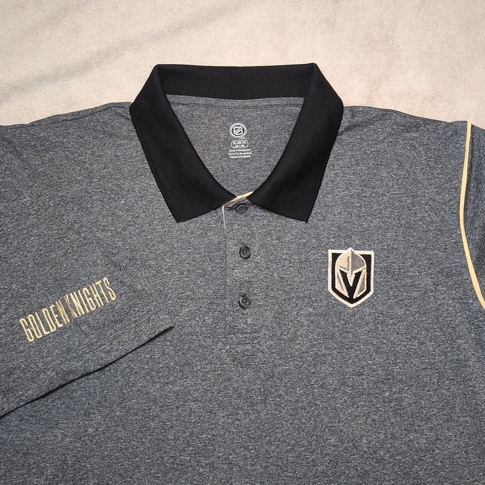 Vegas Golden Knights NHL Mens Short Sleeve Polo Shirt Size XL Great Condition